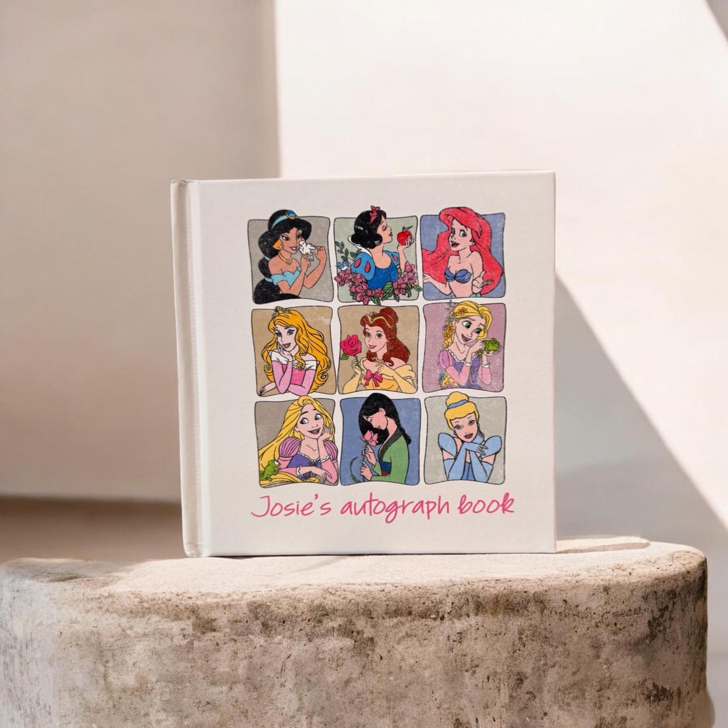 Personalized Disney Princess Autograph Book • Theme Park Signature Book • Personalized Keepsake for Vacations & Meet-and-Greets