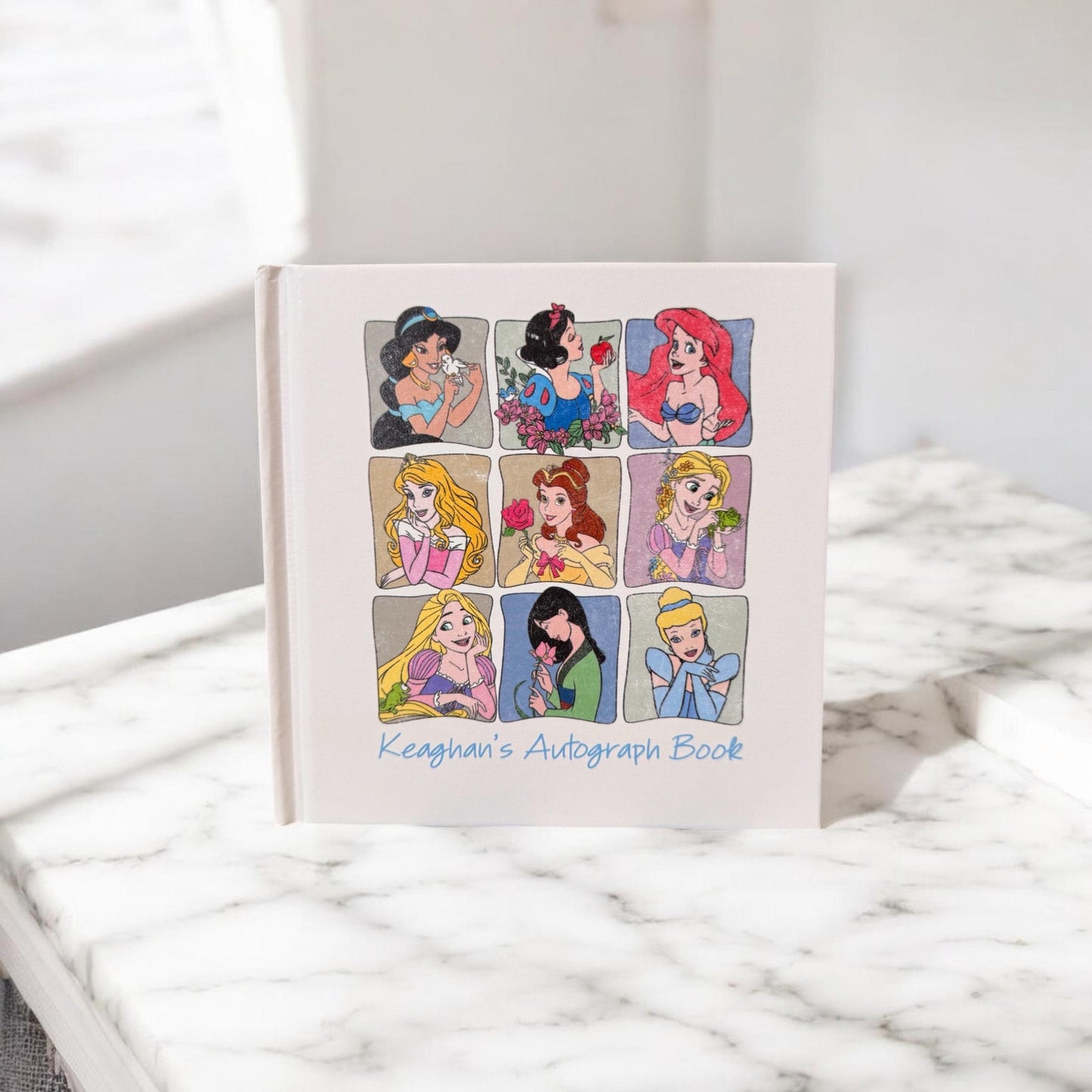 Personalized Disney Princess Autograph Book • Theme Park Signature Book • Personalized Keepsake for Vacations & Meet-and-Greets