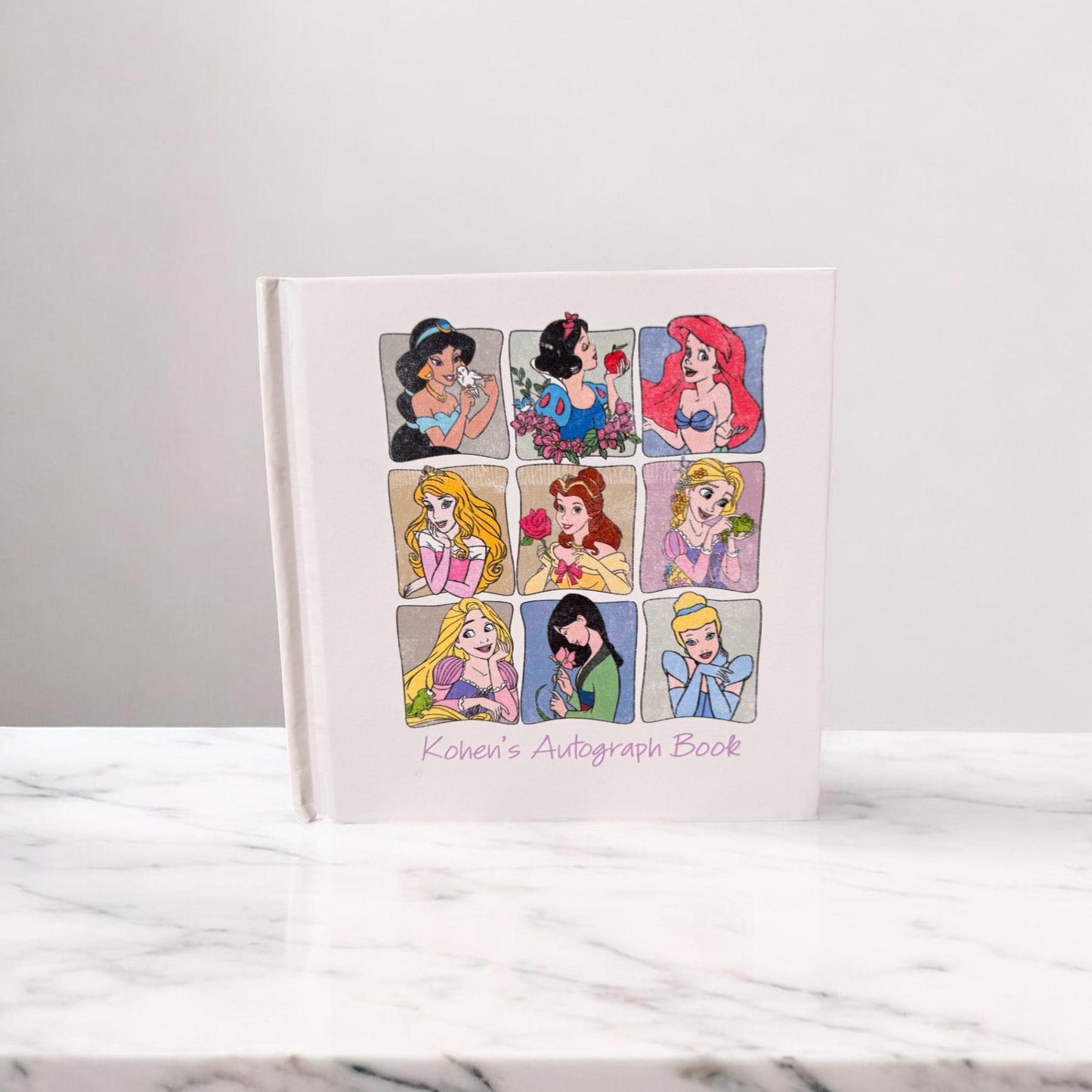 Personalized Disney Princess Autograph Book • Theme Park Signature Book • Personalized Keepsake for Vacations & Meet-and-Greets