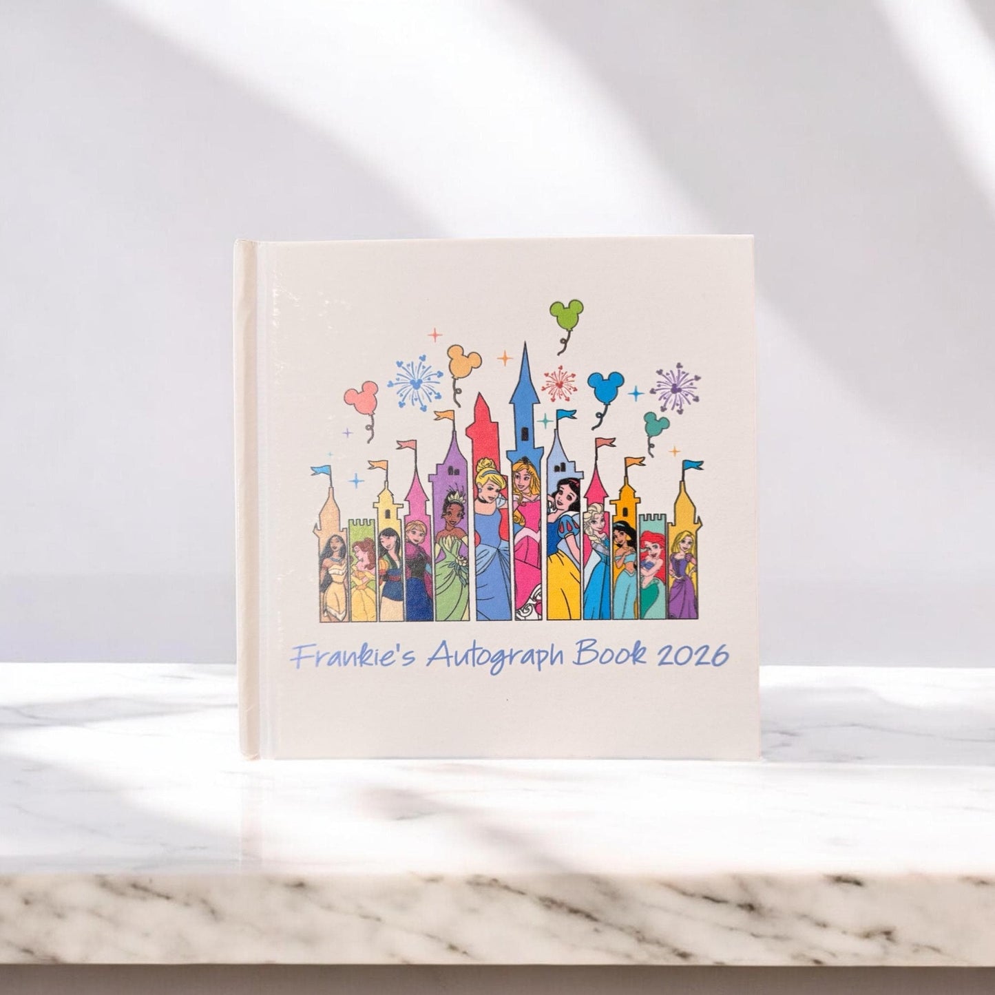 Personalized Princess Castle Autograph Book • Theme Park Keepsake for Vacations