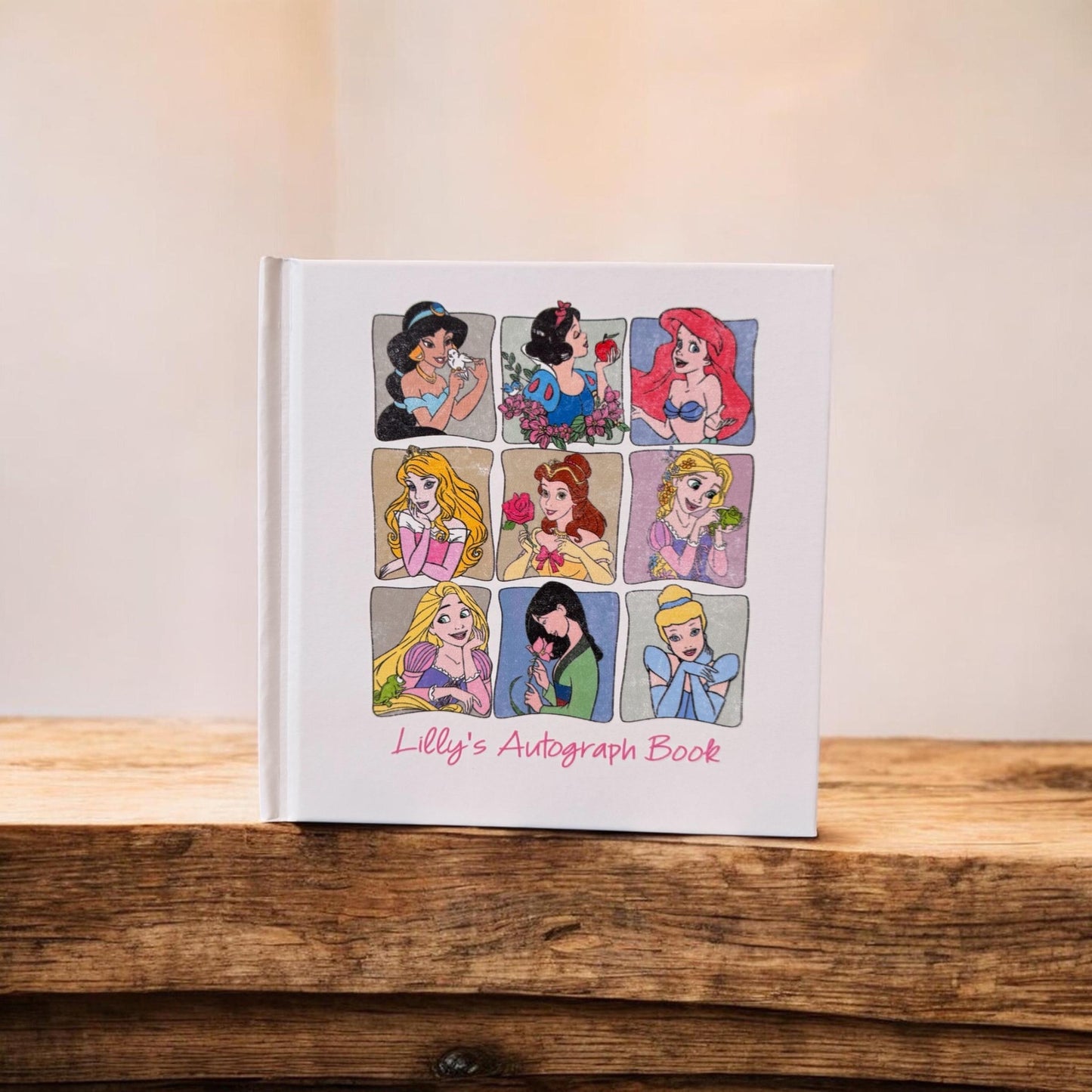 Personalized Disney Princess Autograph Book • Theme Park Signature Book • Personalized Keepsake for Vacations & Meet-and-Greets