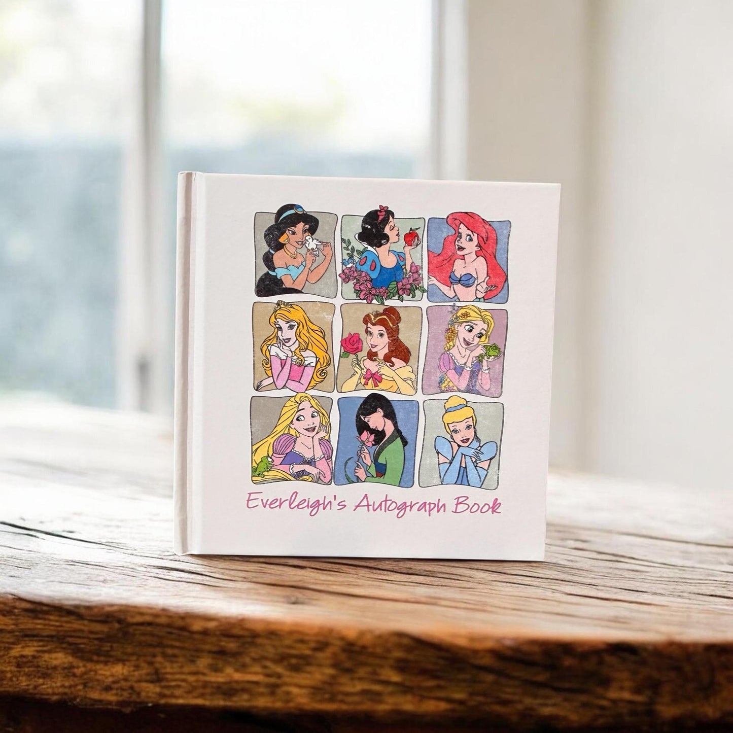 Personalized Disney Princess Autograph Book • Theme Park Signature Book • Personalized Keepsake for Vacations & Meet-and-Greets