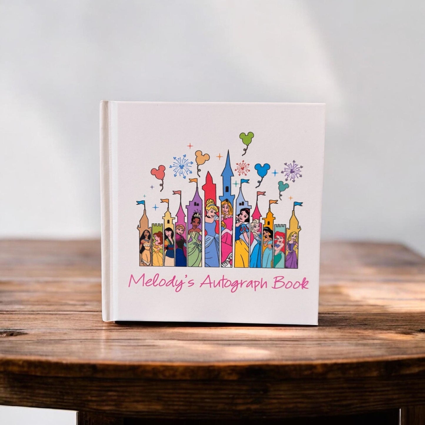 Personalized Princess Castle Autograph Book • Theme Park Keepsake for Vacations