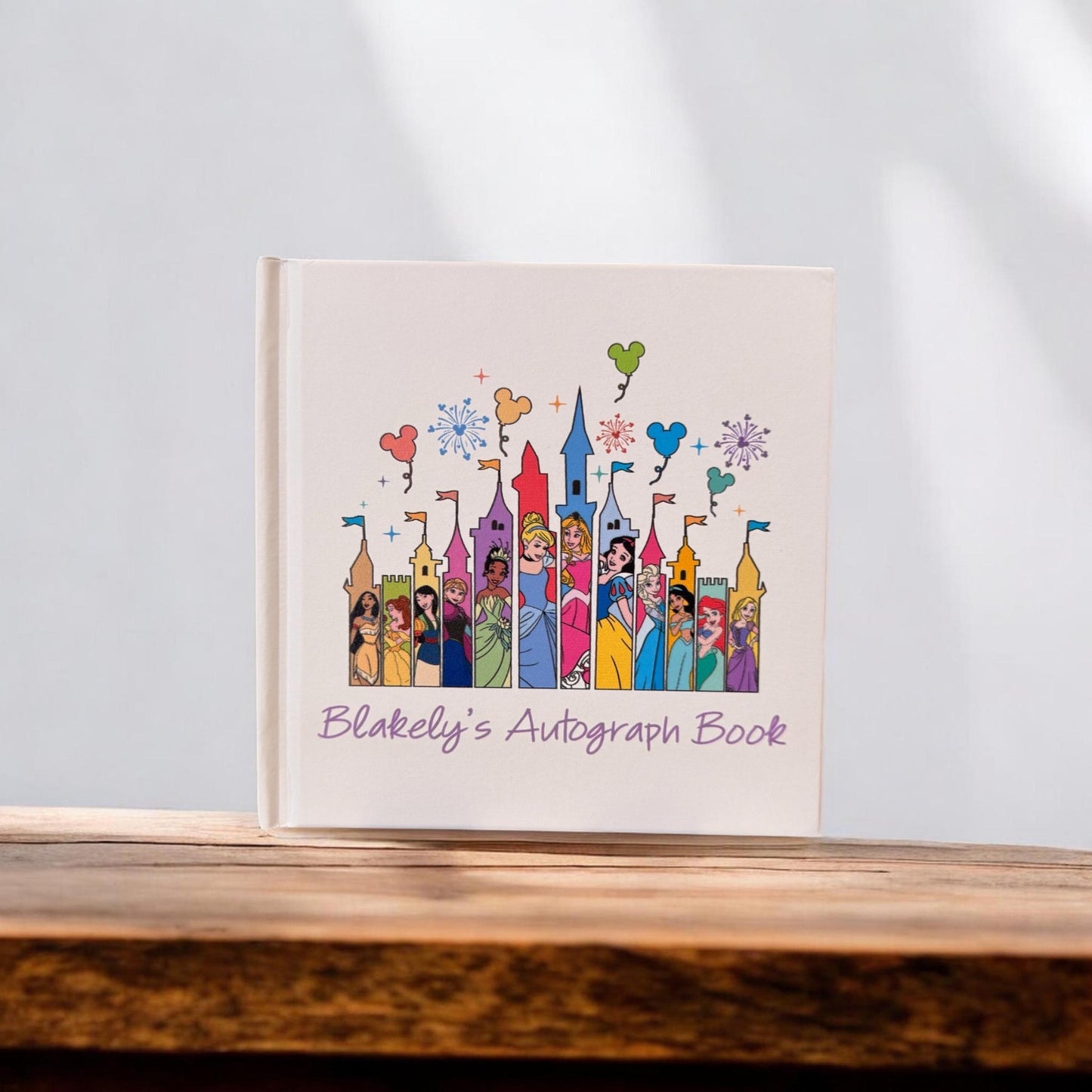 Personalized Princess Castle Autograph Book • Theme Park Keepsake for Vacations