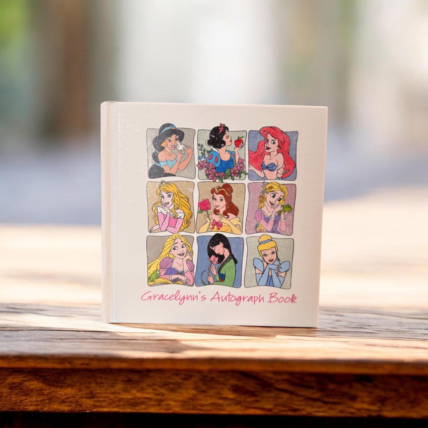 Personalized Disney Princess Autograph Book • Theme Park Signature Book • Personalized Keepsake for Vacations & Meet-and-Greets