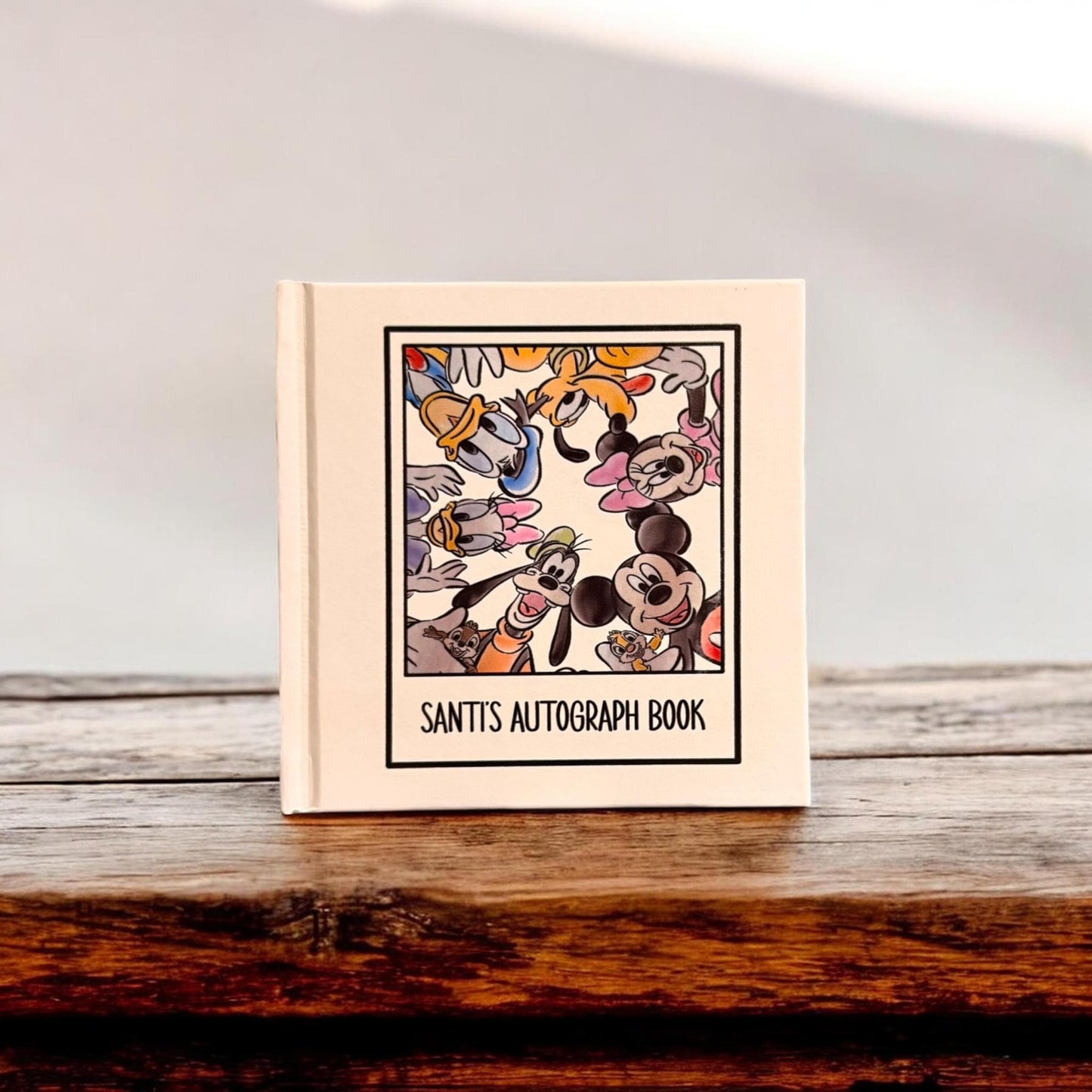 Custom Disney Autograph Book – Polaroid Cover Featuring the Sensational Six + Chip & Dale