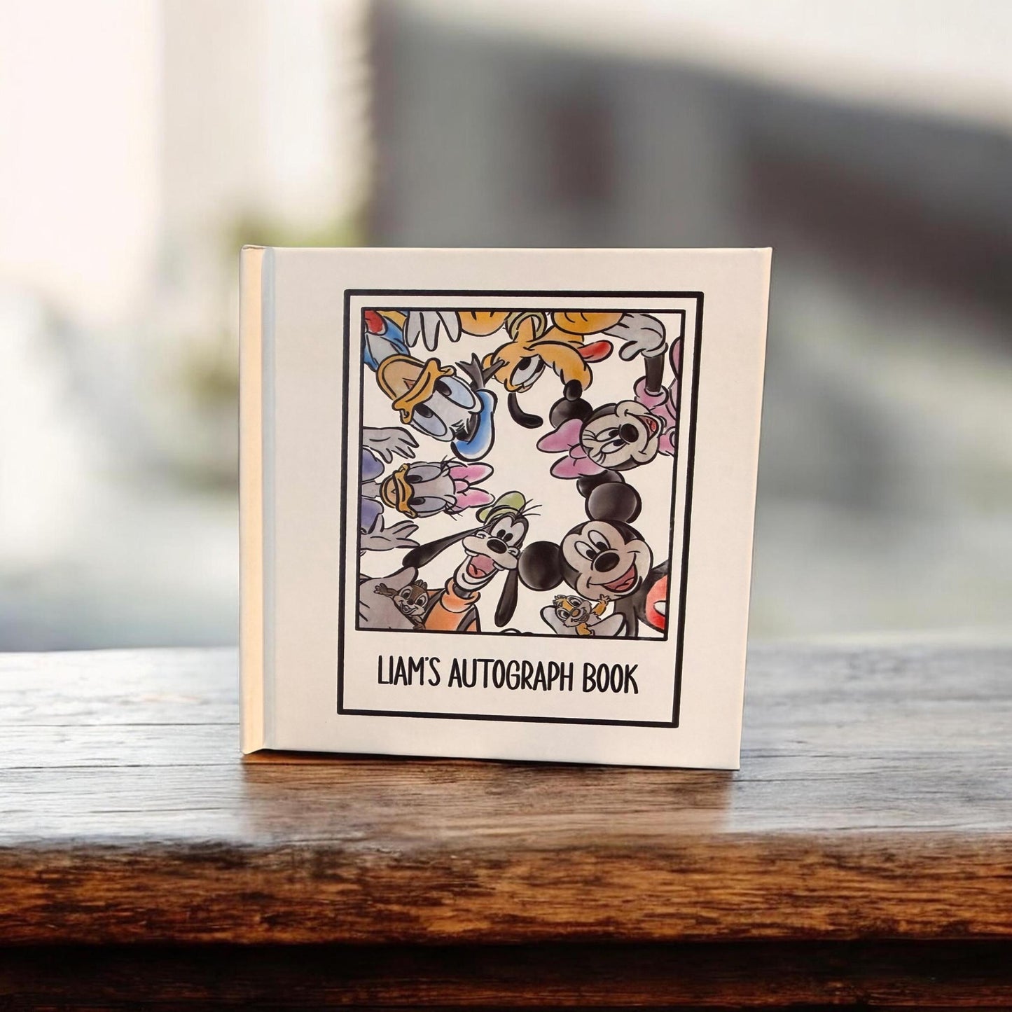 Custom Disney Autograph Book – Polaroid Cover Featuring the Sensational Six + Chip & Dale