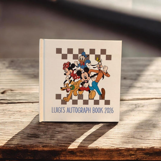 Disney Personalized Magical Character Autograph Book • Theme Park Signature Book • Personalized Keepsake for Vacations & Meet-and-Greets