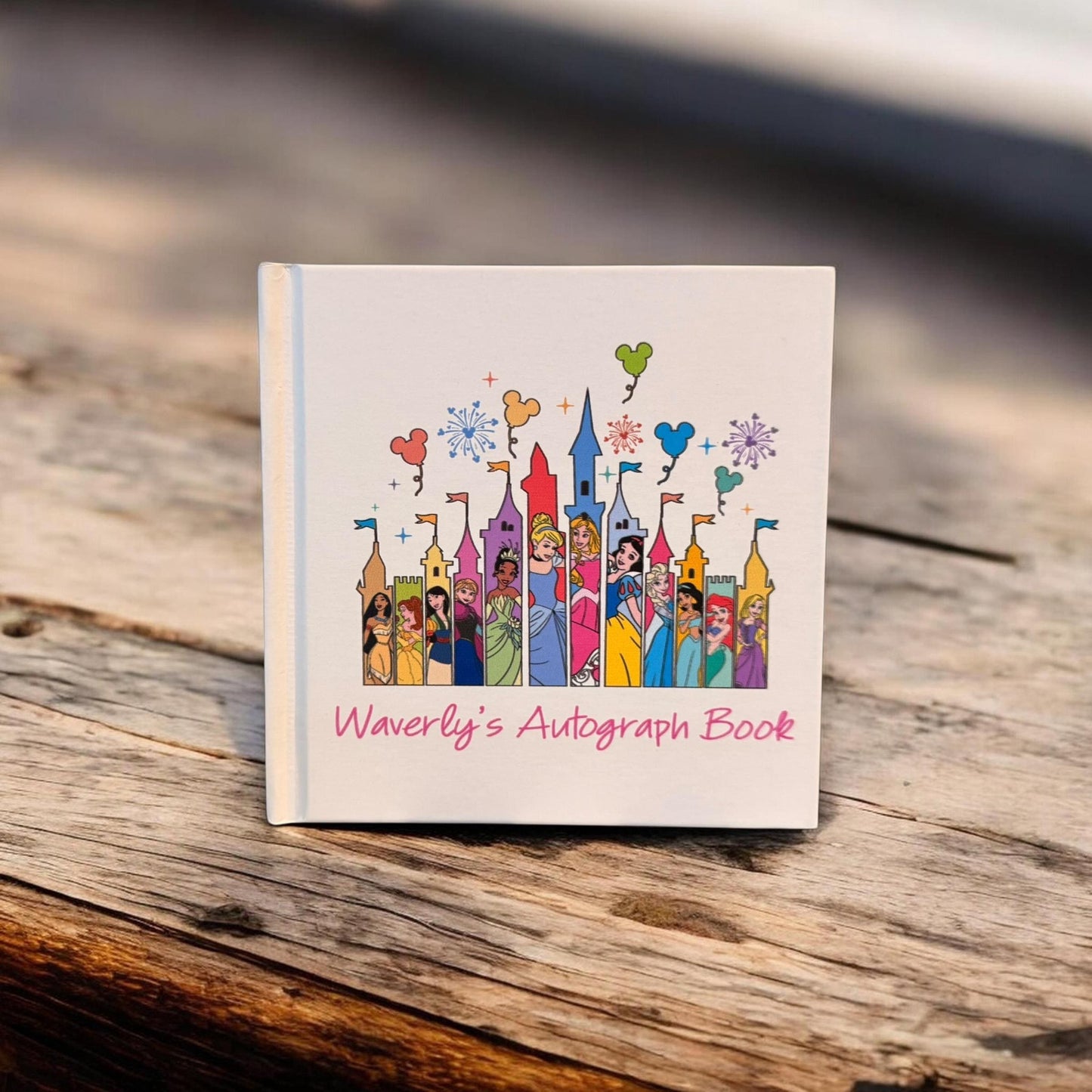 Personalized Princess Castle Autograph Book • Theme Park Keepsake for Vacations