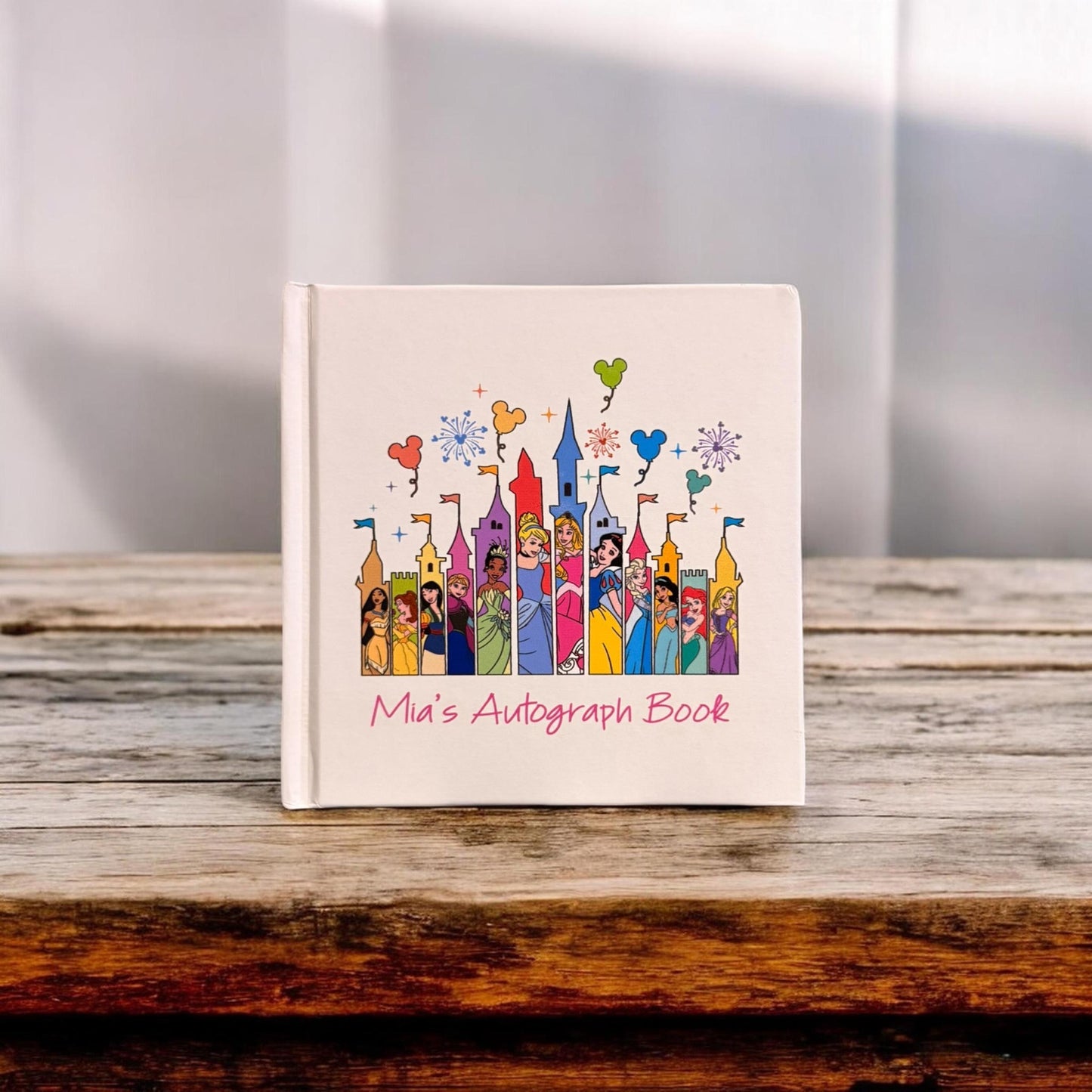 Personalized Princess Castle Autograph Book • Theme Park Keepsake for Vacations