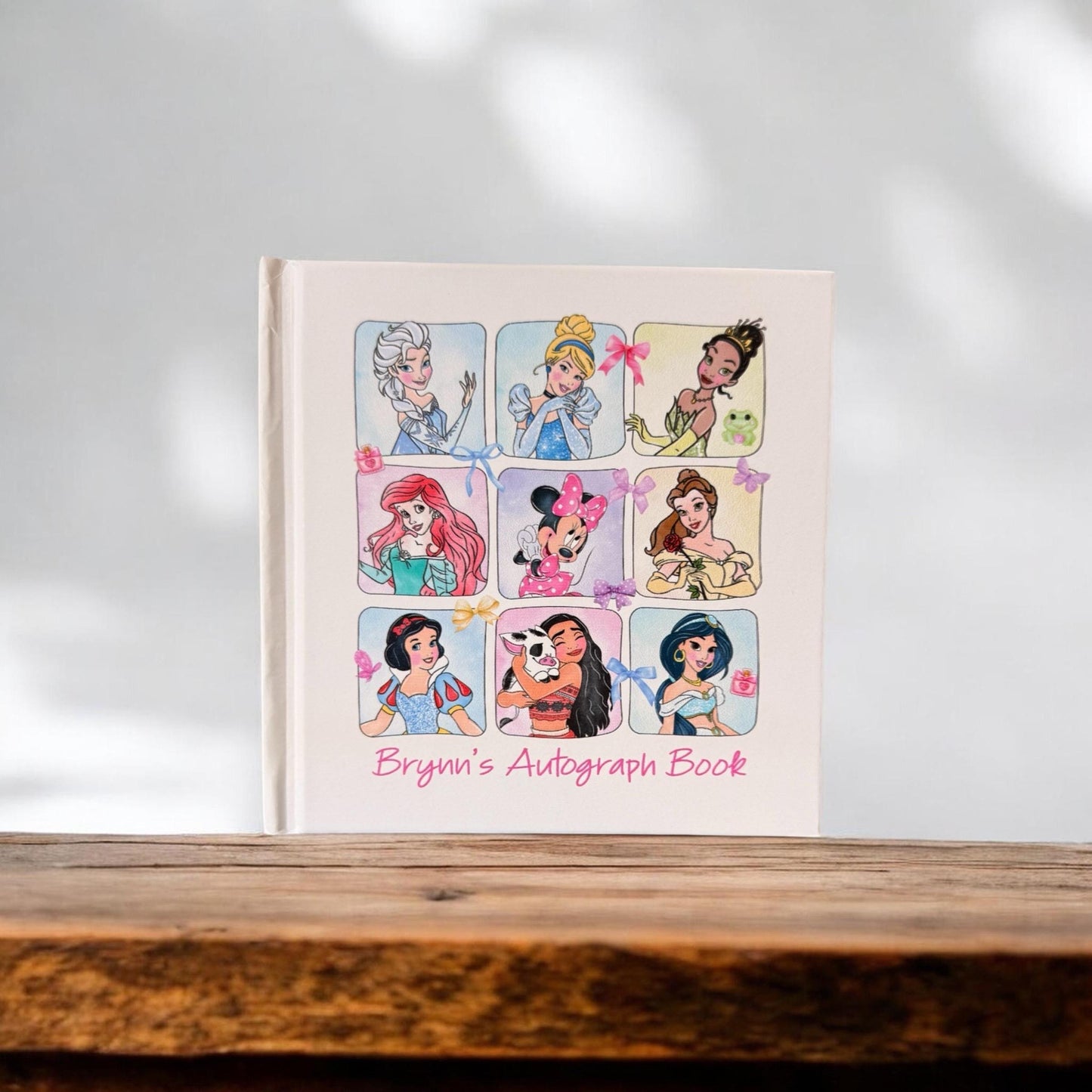 Minnie & Disney Princess Autograph Book, Custom Name Autograph Book, Disney Vacation Gift for Girls, Princess Memory Book
