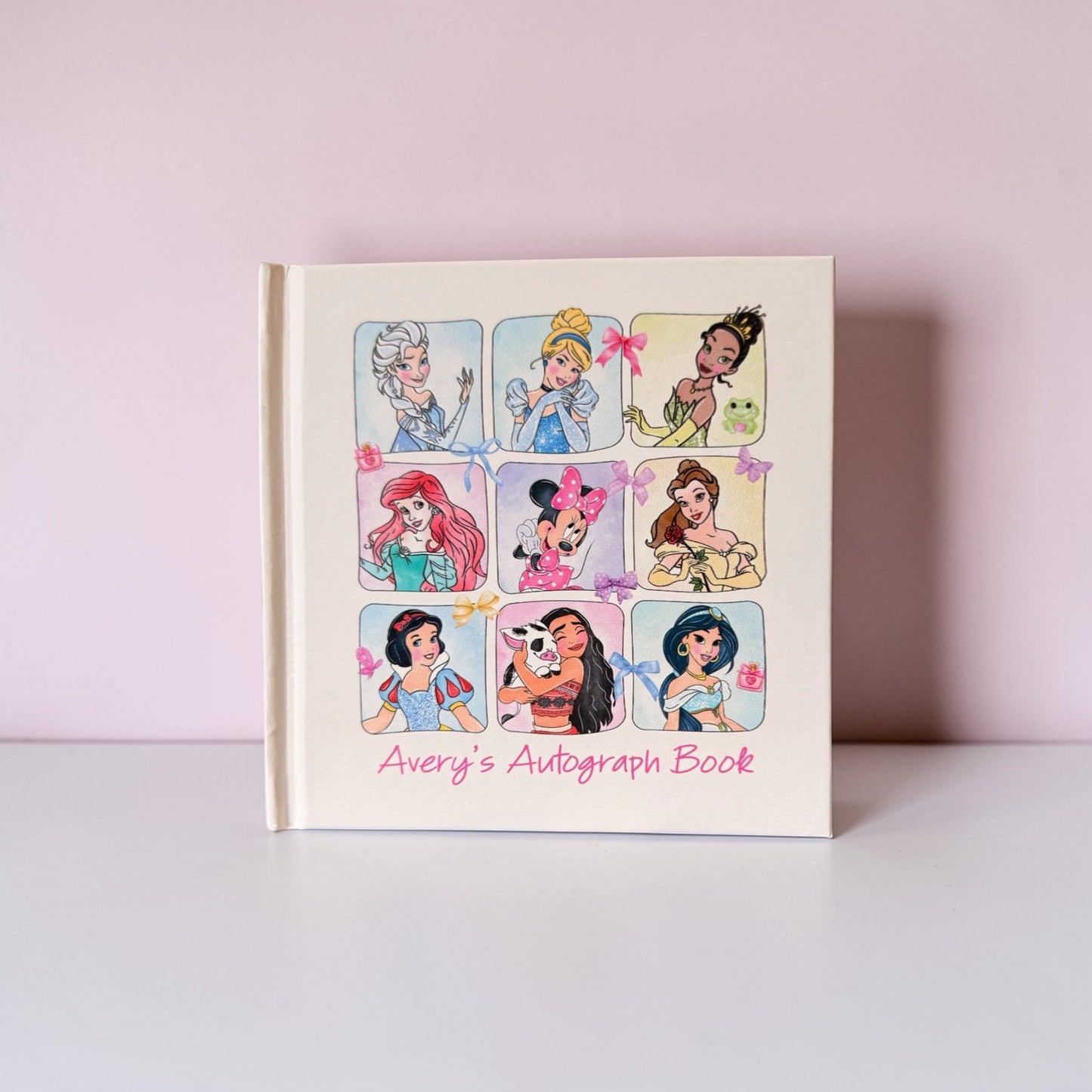 Minnie & Disney Princess Autograph Book, Custom Name Autograph Book, Disney Vacation Gift for Girls, Princess Memory Book