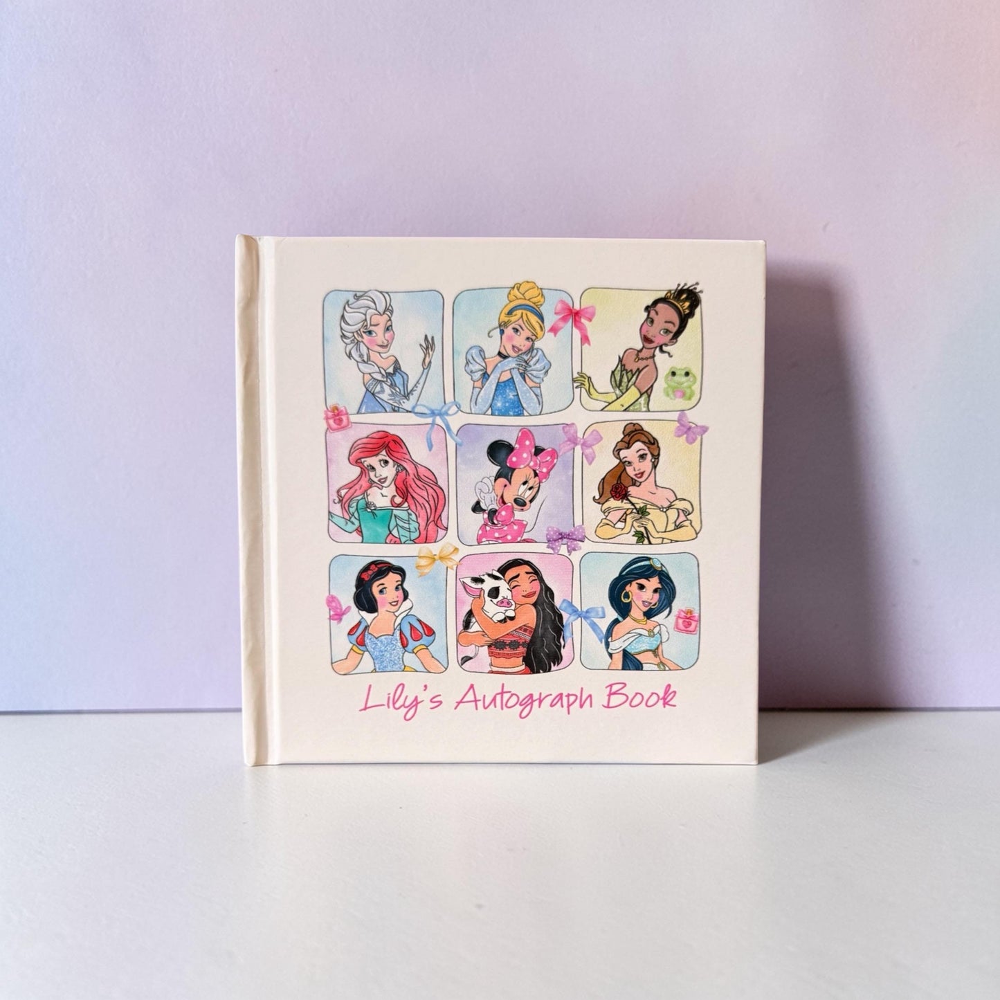 Minnie & Disney Princess Autograph Book, Custom Name Autograph Book, Disney Vacation Gift for Girls, Princess Memory Book