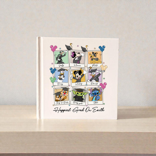 The “Happiest Grad on Earth” Disney Graduation Book, Autograph & Well Wishes, Disney Graduation Autograph Book, Graduation Guest Book