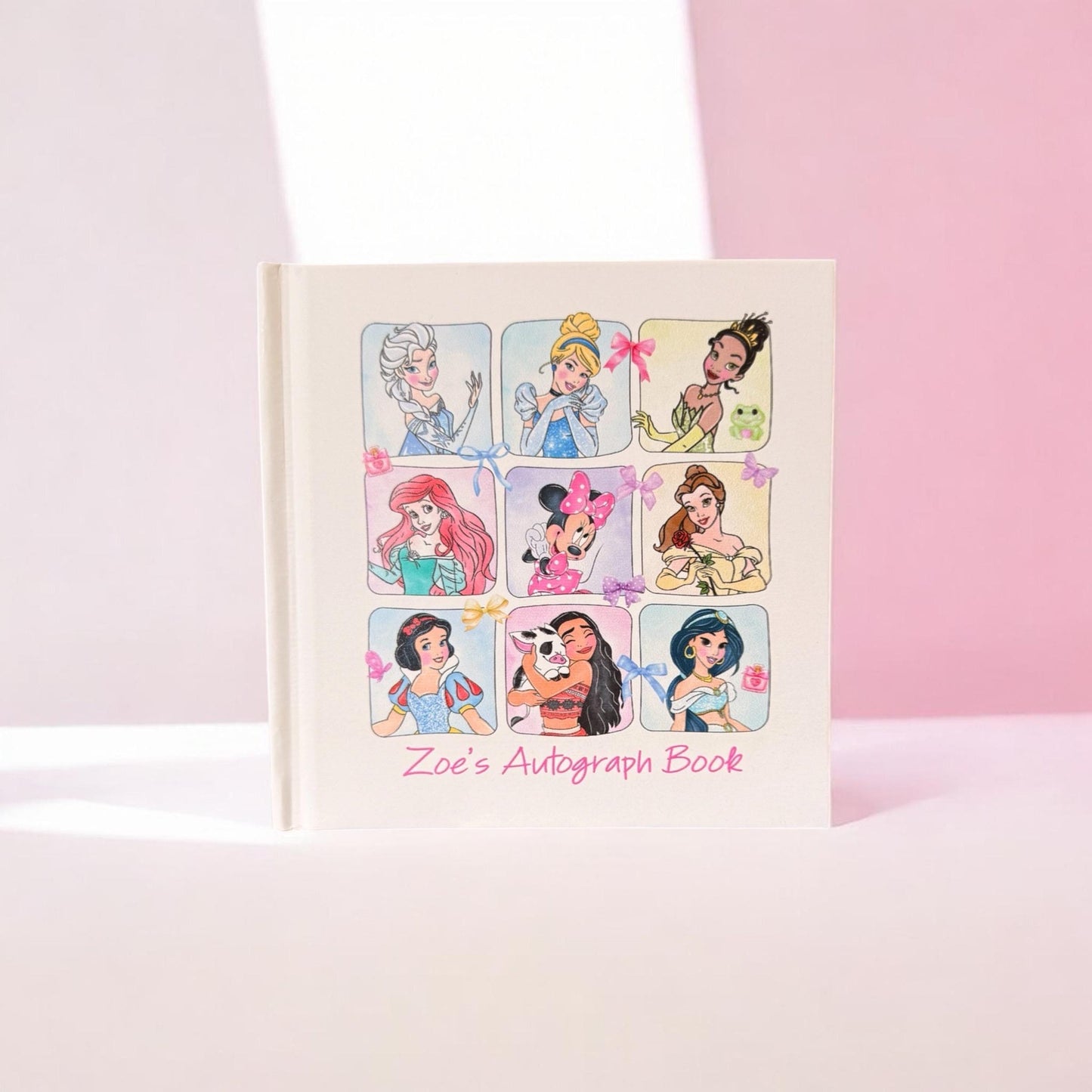 Minnie & Disney Princess Autograph Book, Custom Name Autograph Book, Disney Vacation Gift for Girls, Princess Memory Book