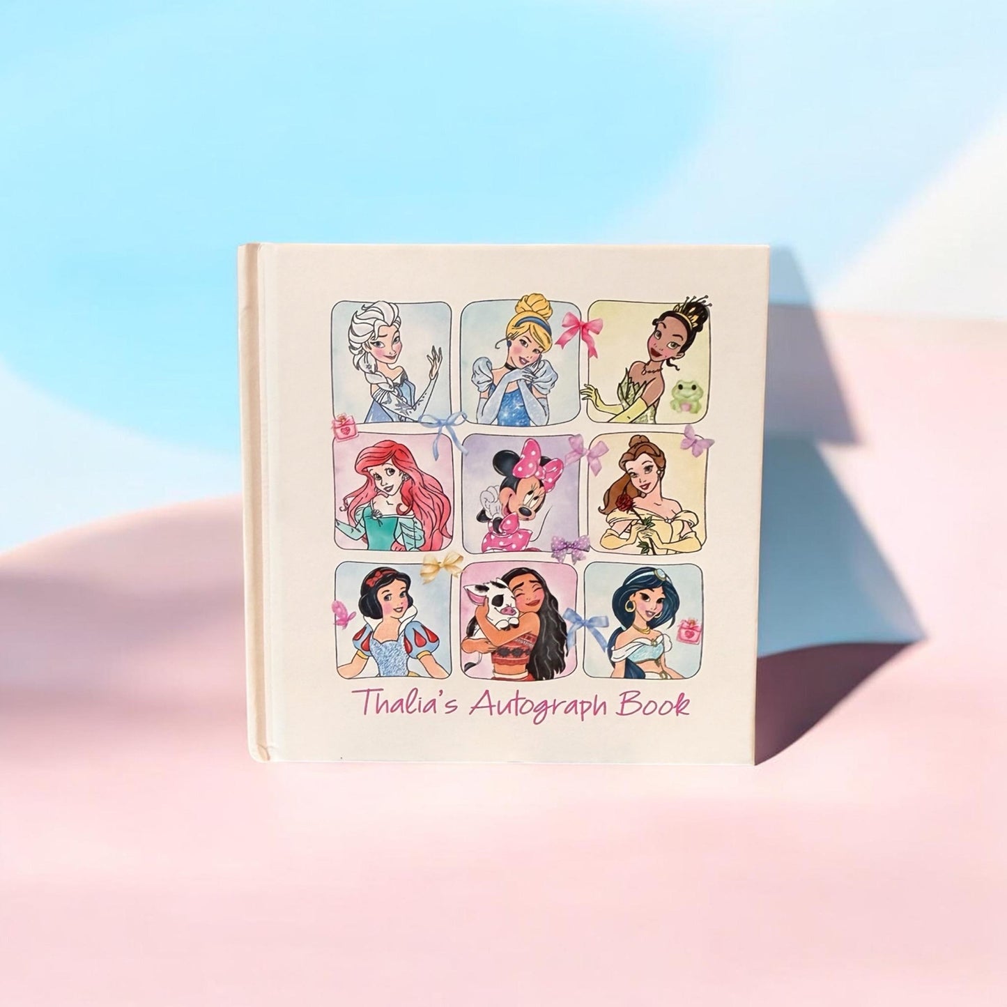 Minnie & Disney Princess Autograph Book, Custom Name Autograph Book, Disney Vacation Gift for Girls, Princess Memory Book
