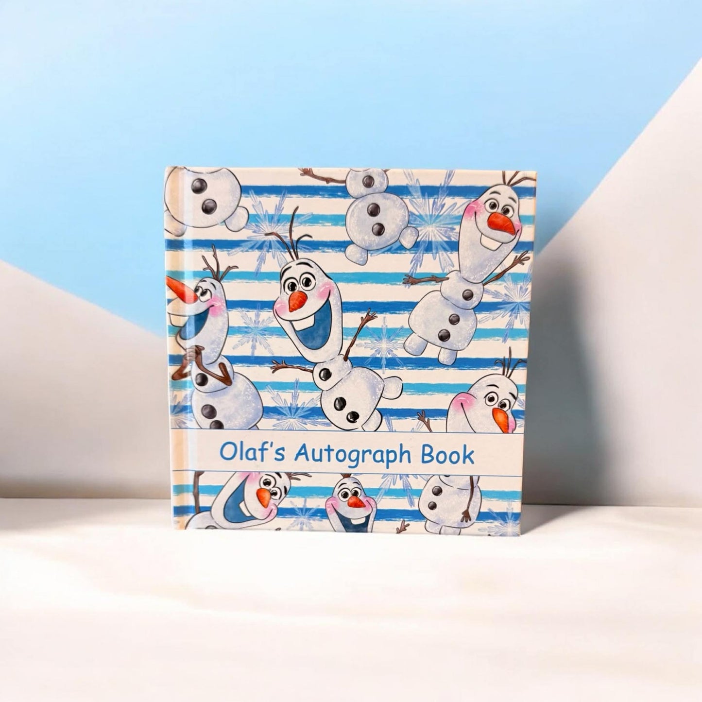 Personalized Olaf Autograph Book – Custom Name Frozen Signature Book, Disney Trip Keepsake for Kids
