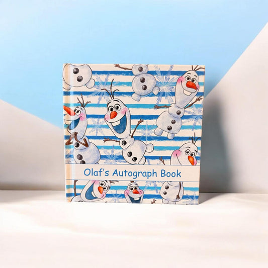 Personalized Olaf Autograph Book – Custom Name Frozen Signature Book, Disney Trip Keepsake for Kids