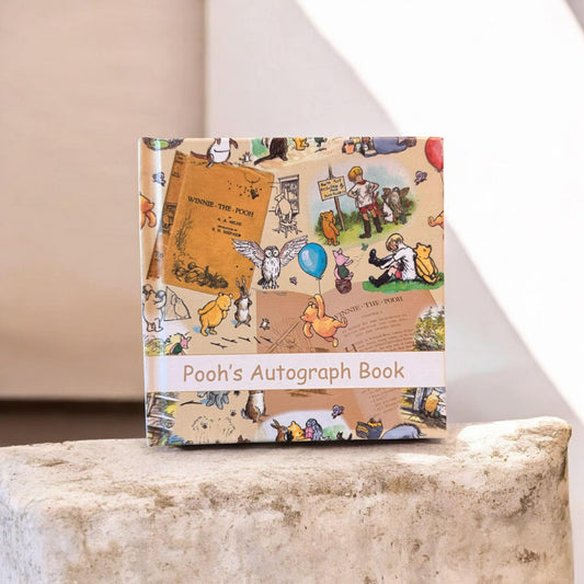 Personalized Winnie the Pooh Autograph Book – Classic Storybook Page Design, Custom Name Disney Trip Keepsake for Kids