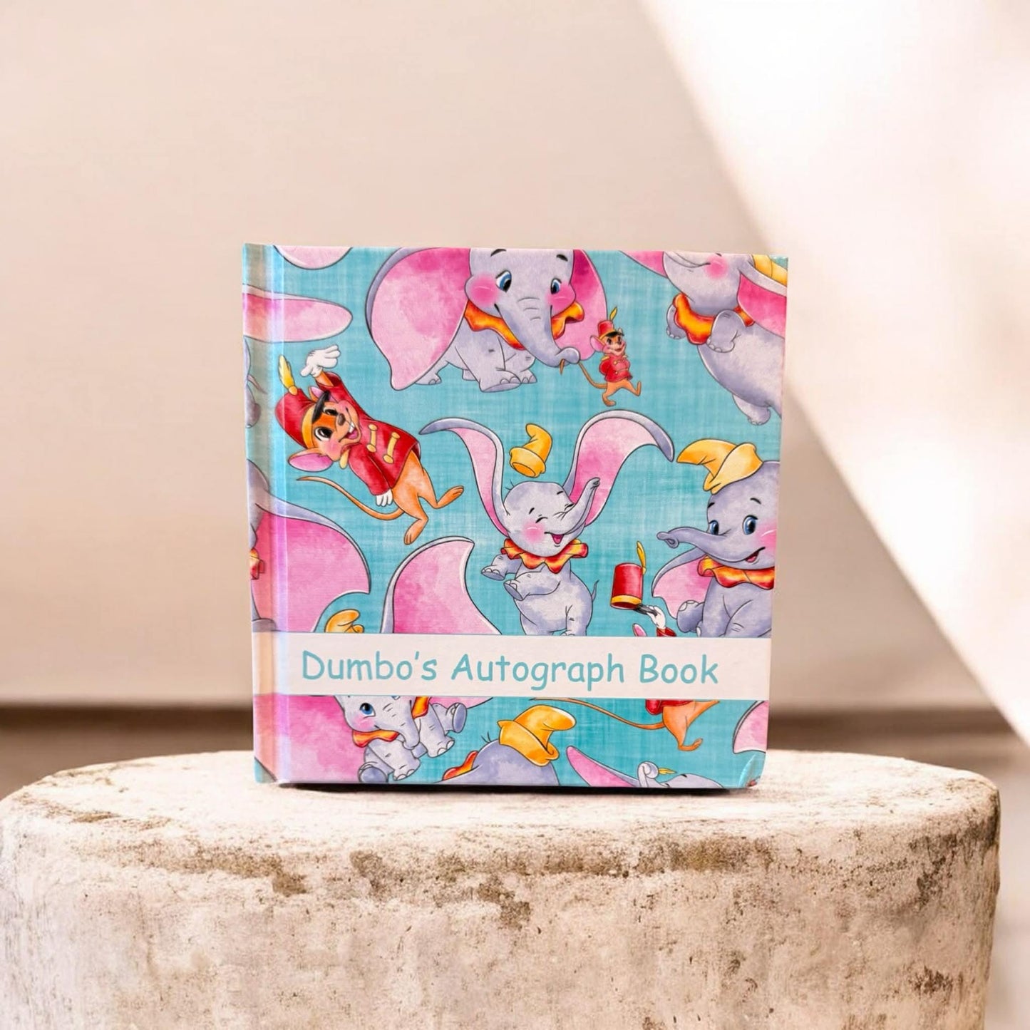 Personalized Dumbo Autograph Book – Custom Name Disney Trip Signature Book, Dumbo Keepsake for Kids