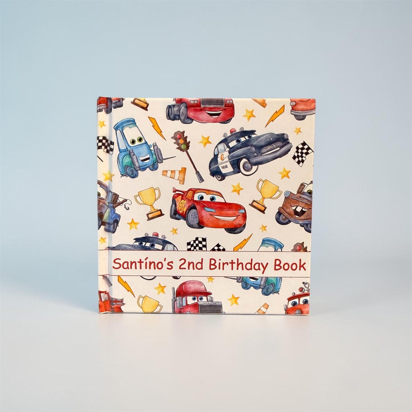 Personalized Cars Autograph Book – Custom Name Lightning McQueen Disney Trip Signature Book for Kids