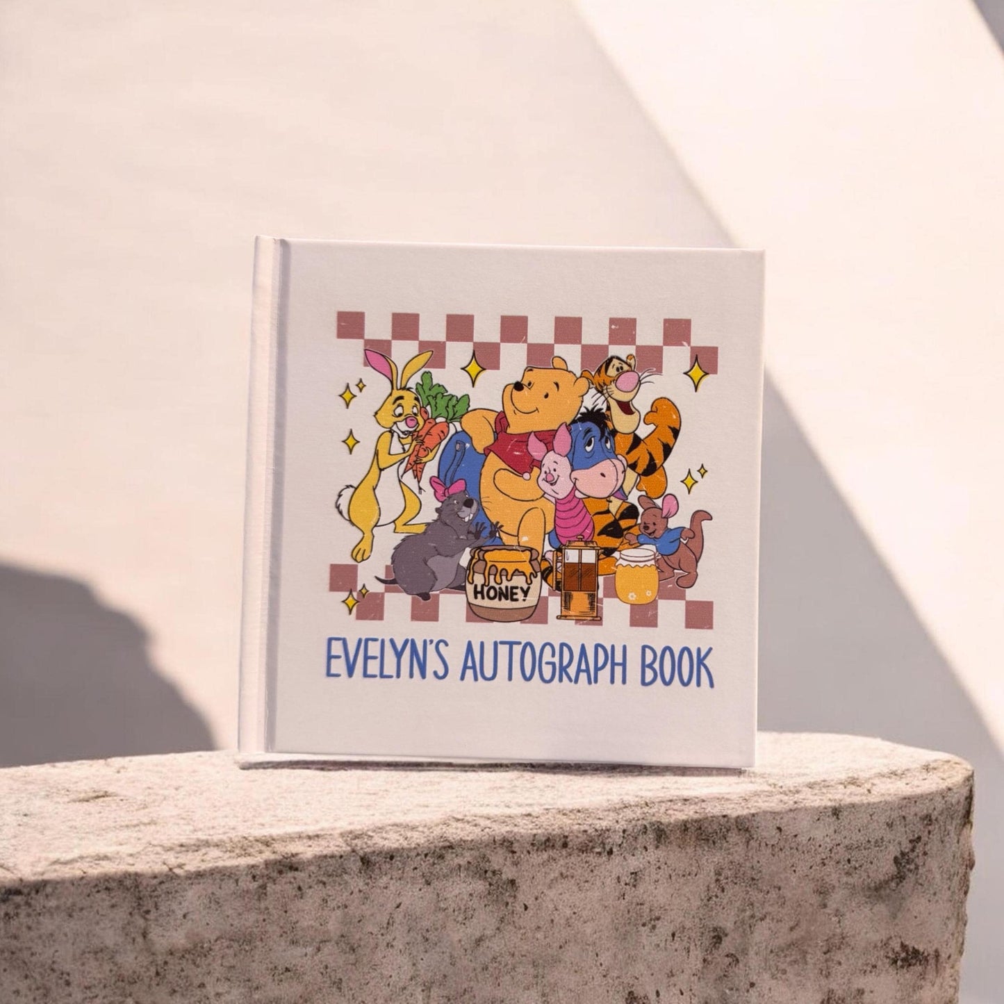 Winnie the Pooh Character Autograph Book • Personalized Theme Park Keepsake