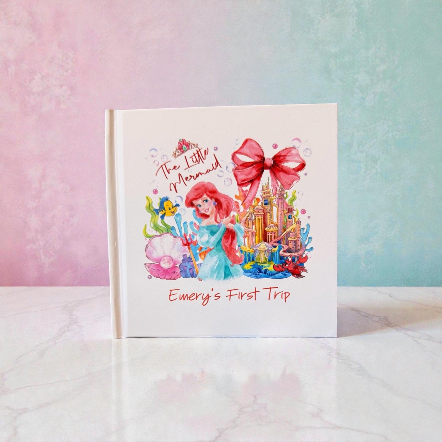 Personalized Ariel Autograph Book – The Little Mermaid Design, Custom Name Disney Trip Signature Book for Kids