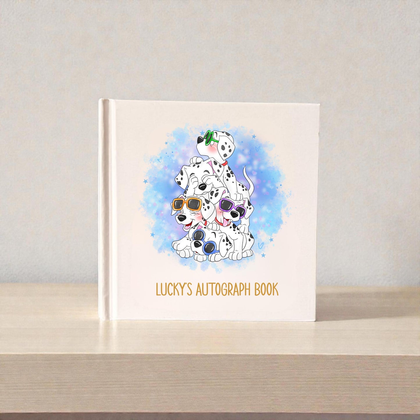 Personalized 101 Dalmatians Autograph Book – Custom Name Disney Trip Signature Book, Dalmatian Puppy Keepsake for Kids