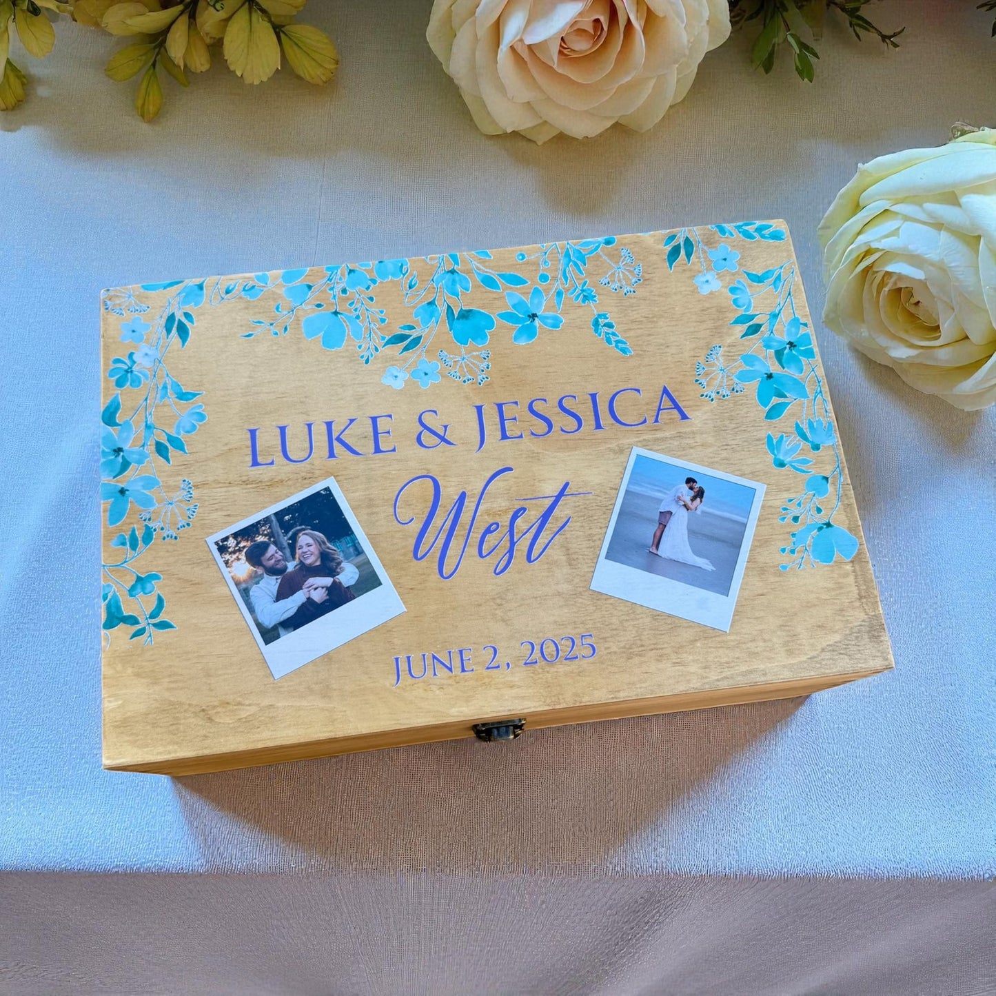 Custom Wedding Keepsake Box – Personalized Memory Storage for Your Special Day