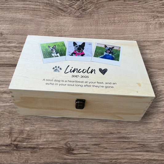 Custom Pet Memorial Keepsake Box – Honor Your Beloved Companion