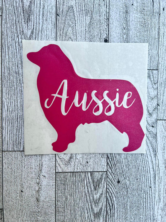 Pink Aussie Decal