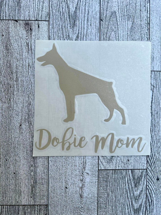 Tan Dobie Mom Decal