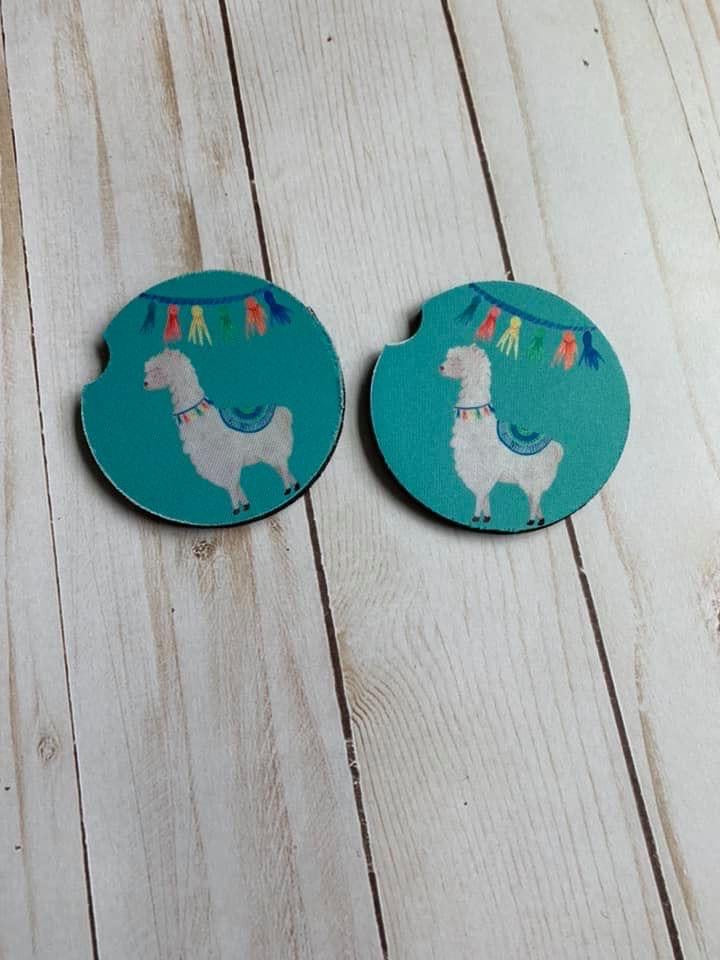 Llama Car Coasters