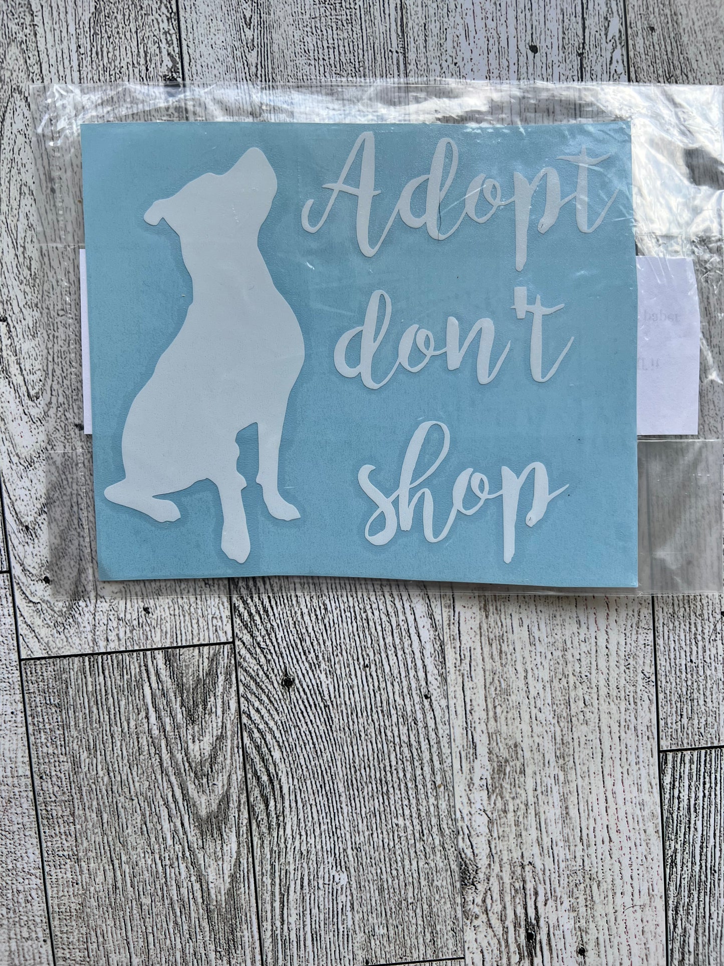 White Adopt Don't Shop Decal