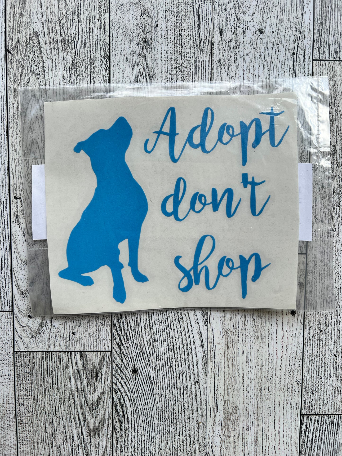 Blue Adopt Don't Shop Decal