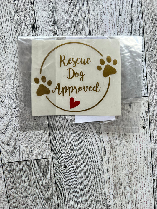 Rescue Dog Approved Decal