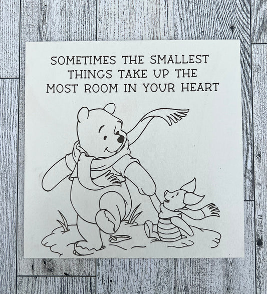 Pooh & Piglet Nursery Sign