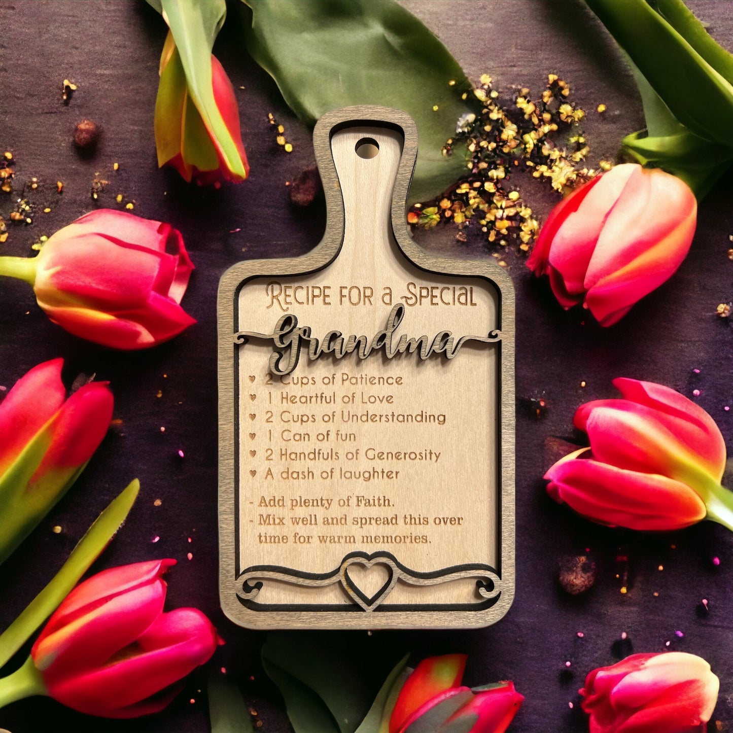 Grandma Recipe Cutting Board Sign