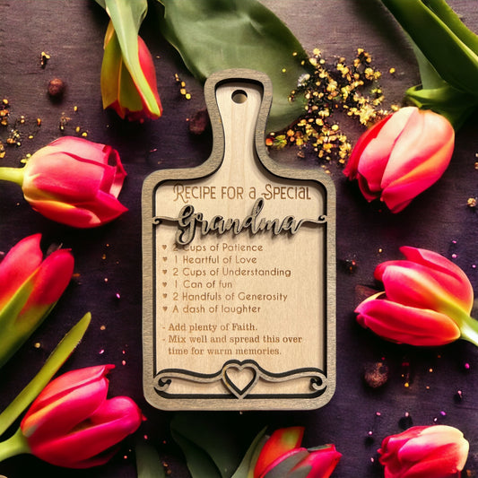 Grandma Recipe Cutting Board Sign