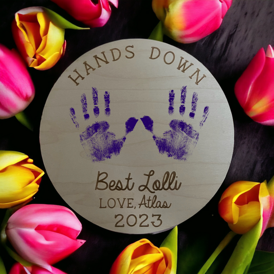 Hands Down Best Mom/grandma Handprint Sign