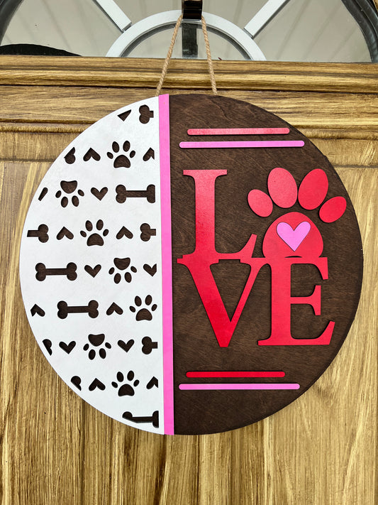 Paw Love Door Hanger